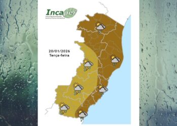Previsão do tempo para o ES e Colatina nesta terça-feira (20) - Foto: Incaper