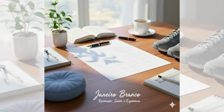 Janeiro Branco: o convite para cuidar da mente no início do ano - Imagem ilustrativa criada por IA.