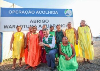 Ministro do Desenvolvimento e Assistência Social, Wellington Dias em posto de acolhimento de migrantes, em Roraima - Foto: Roberta Aline/MDS