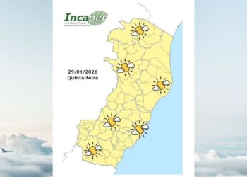Previsão do tempo para o ES e Colatina nesta quinta-feira (29) - Foto: Incaper