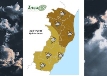 Previsão do tempo para o ES e Colatina nesta quinta-feira (22) - Foto: Incaper