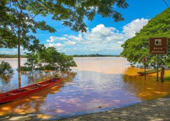 Rio Doce em Linhares tem previsão de subir e atingir cota de alerta nesta madrugada - Foto: Prefeitura de Linhares