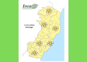 Previsão do tempo para o ES e Colatina neste domingo (11) - Foto: Incaper