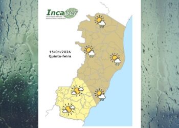 Previsão do tempo para o ES e Colatina para esta quinta-feira (15) - Foto: Incaper