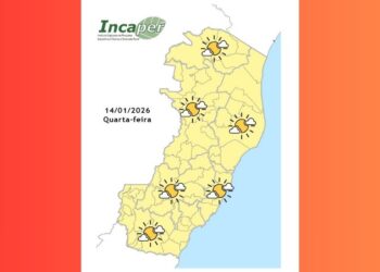 Previsão do tempo para o ES e Colatina para esta quarta-feira (14) - Foto: Iincaper