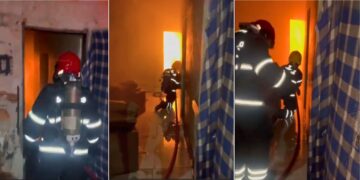 Bombeiros controlam incêndio em residências em Baixo Guandu - Foto: Bombeiros/ES