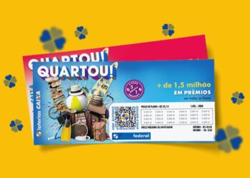 Resultado da Loteria Federal 6041 de quarta-feira (11/02/2026) - Arte: Brasil 61