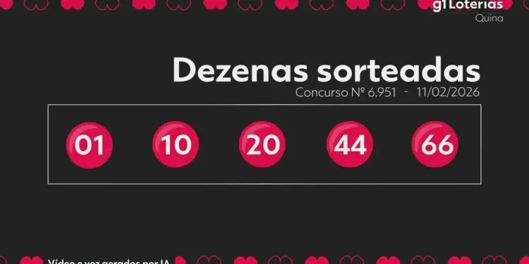 Quina 6951: Ninguém acerta os 5 números e prêmio acumula em R$ 18 milhões para o sorteio de quinta-feira (12)