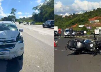 Colatina: mulher morre em colisão entre carro e moto na BR-259 - Foto: Heriklis Douglas