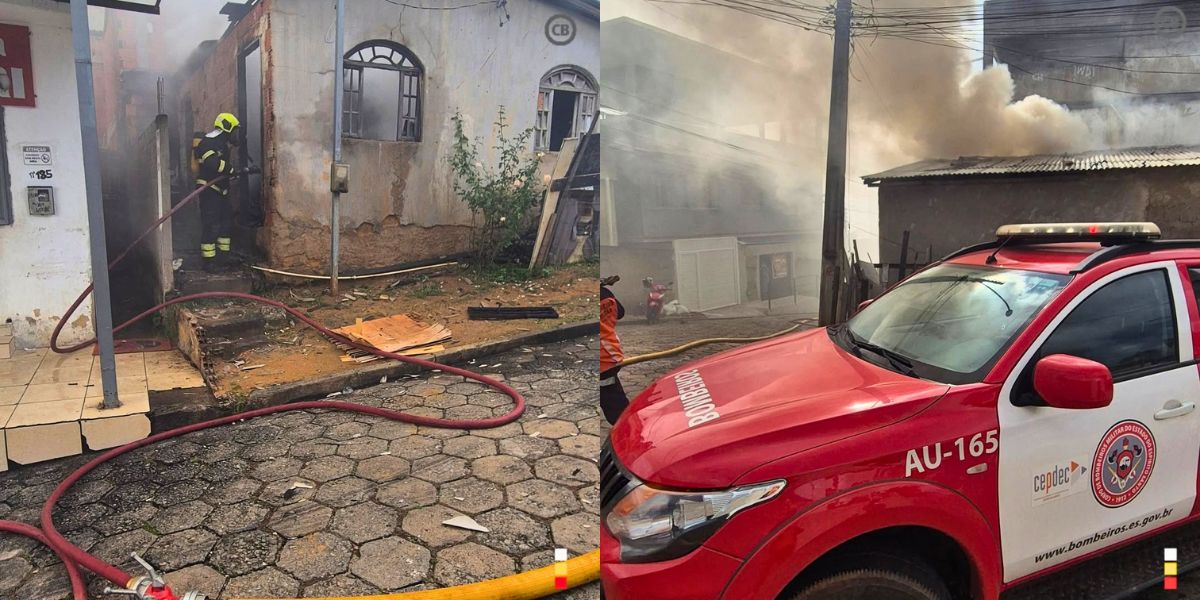 Incêndio atinge residência no bairro Bela Vista em Colatina - Foto: Bombeiros ES