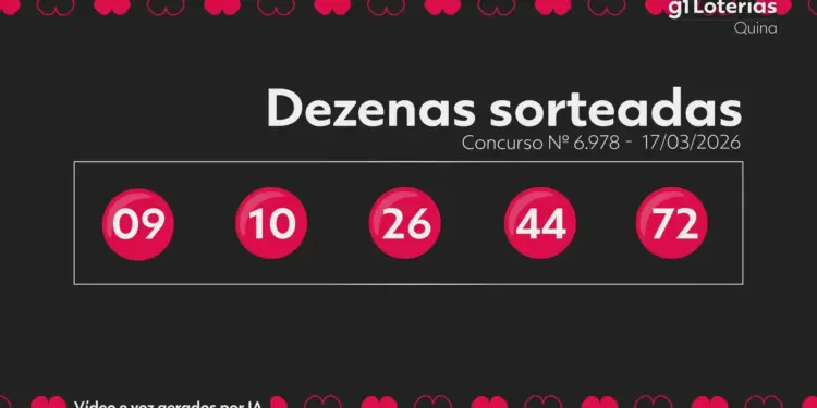 Quina concurso 6978: uma aposta acerta as cinco dezenas