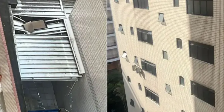 Briga Familiar em Santos: Pai e Filha Discutem e Cadeira é Arremessada Pela Janela, Danificando Telhado Vizinho