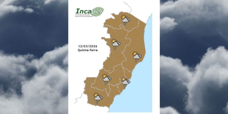 Previsão do tempo para o ES e Colatina nesta – quinta-feira (12) - Foto: Incaper