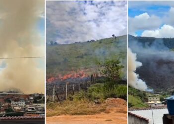 Incêndio atinge vegetação em Afonso Cláudio - Foto: Rede Social