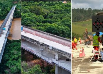 Sem prazo de entrega, obras na Ponte Fontenelle geram engarrafamentos e críticas na BR-259 - Foto: Reprodução
