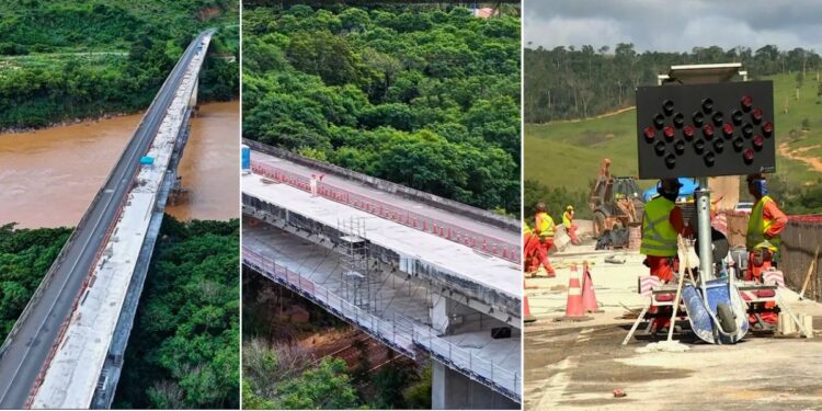 Sem prazo de entrega, obras na Ponte Fontenelle geram engarrafamentos e críticas na BR-259 - Foto: Reprodução