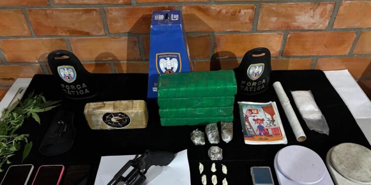 Água Doce do Norte: arma de fogo e quase 4 kg de drogas são apreendidos pela PM - Foto: PCES