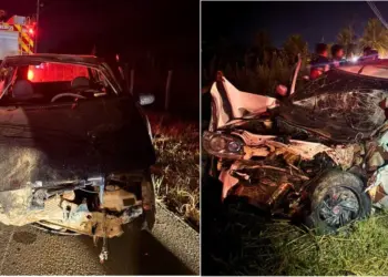 Duas pessoas morrem em acidente envolvendo três veículos na ES-080, em São Domingos do Norte - Foto: Rede Social