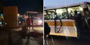 Grave acidente entre ônibus e carreta mobiliza equipes de resgate na BR-259, em Colatina - Fotos: Rede Social